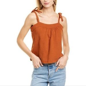 Madewell Crosshatch Tie Strap Tank Top Size XS